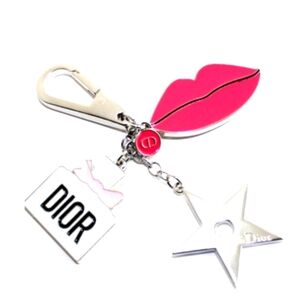 NiB Dior Miss Dior Purse Bag charm Keychain Key Fob and Miss Dior Logo Star